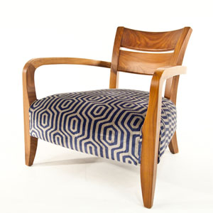 Henderson Russell Simpson Chair Grey Blue Velour 3